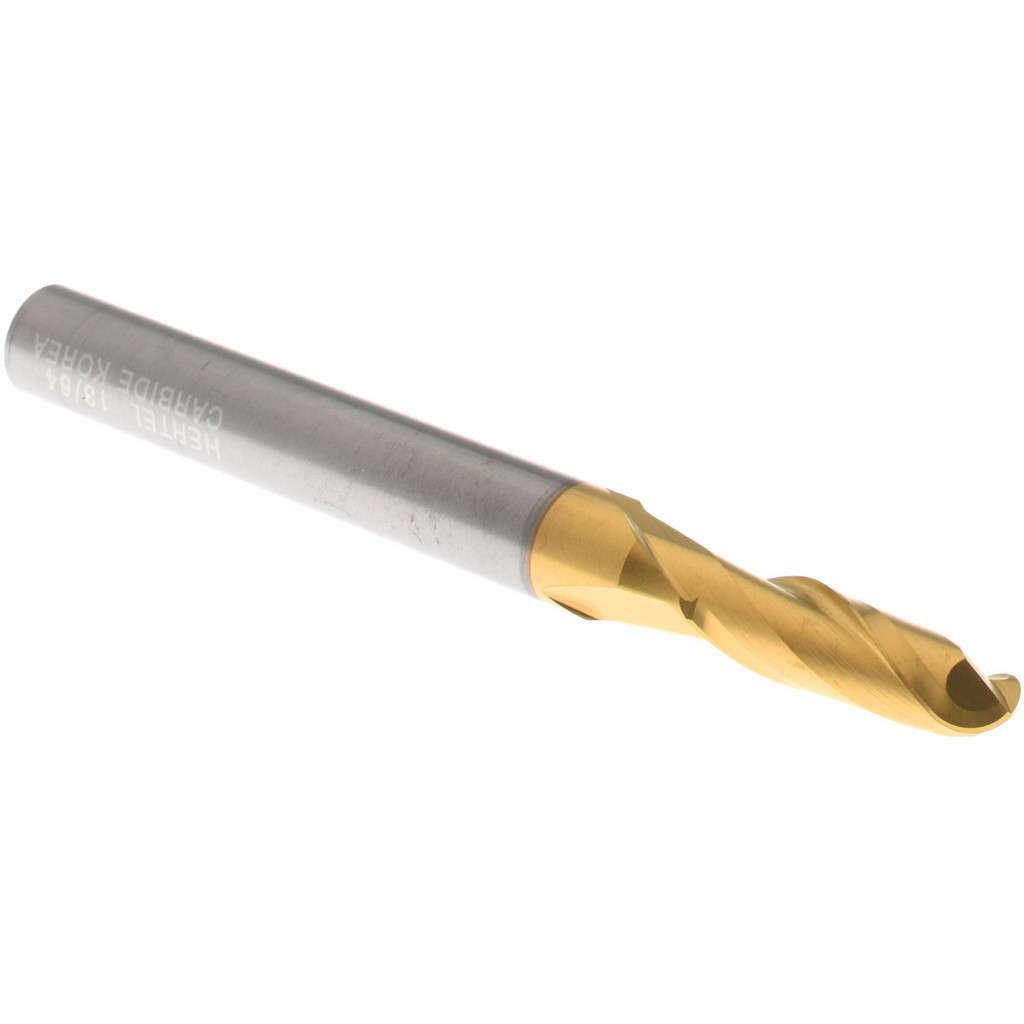 Hertel E699924501 Ball End Mill: 0.2031" Dia, 0.625" LOC, 2 Flute, Solid Carbide Image