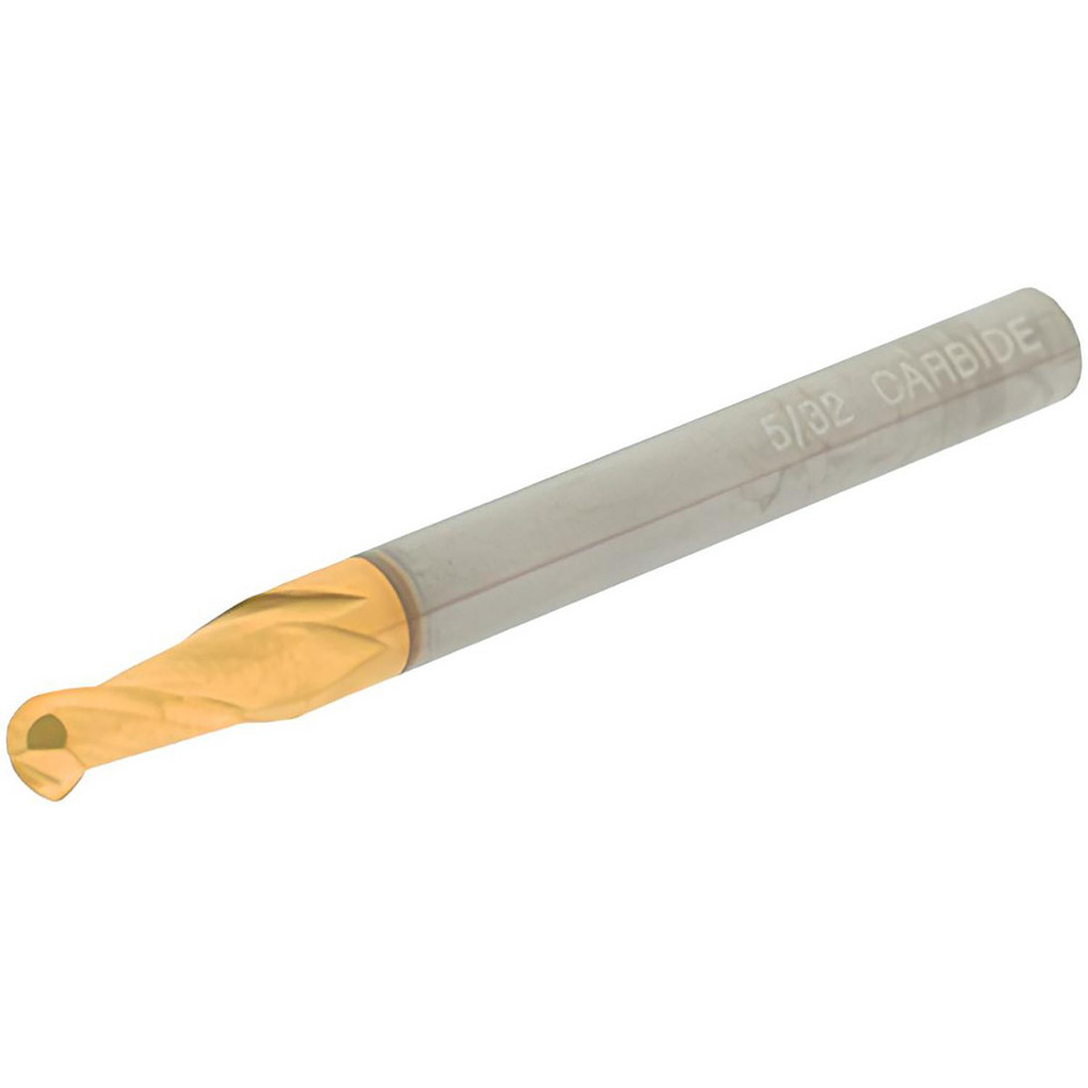 Hertel E699924482 Ball End Mill: 0.1563" Dia, 0.3125" LOC, 2 Flute, Solid Carbide Image