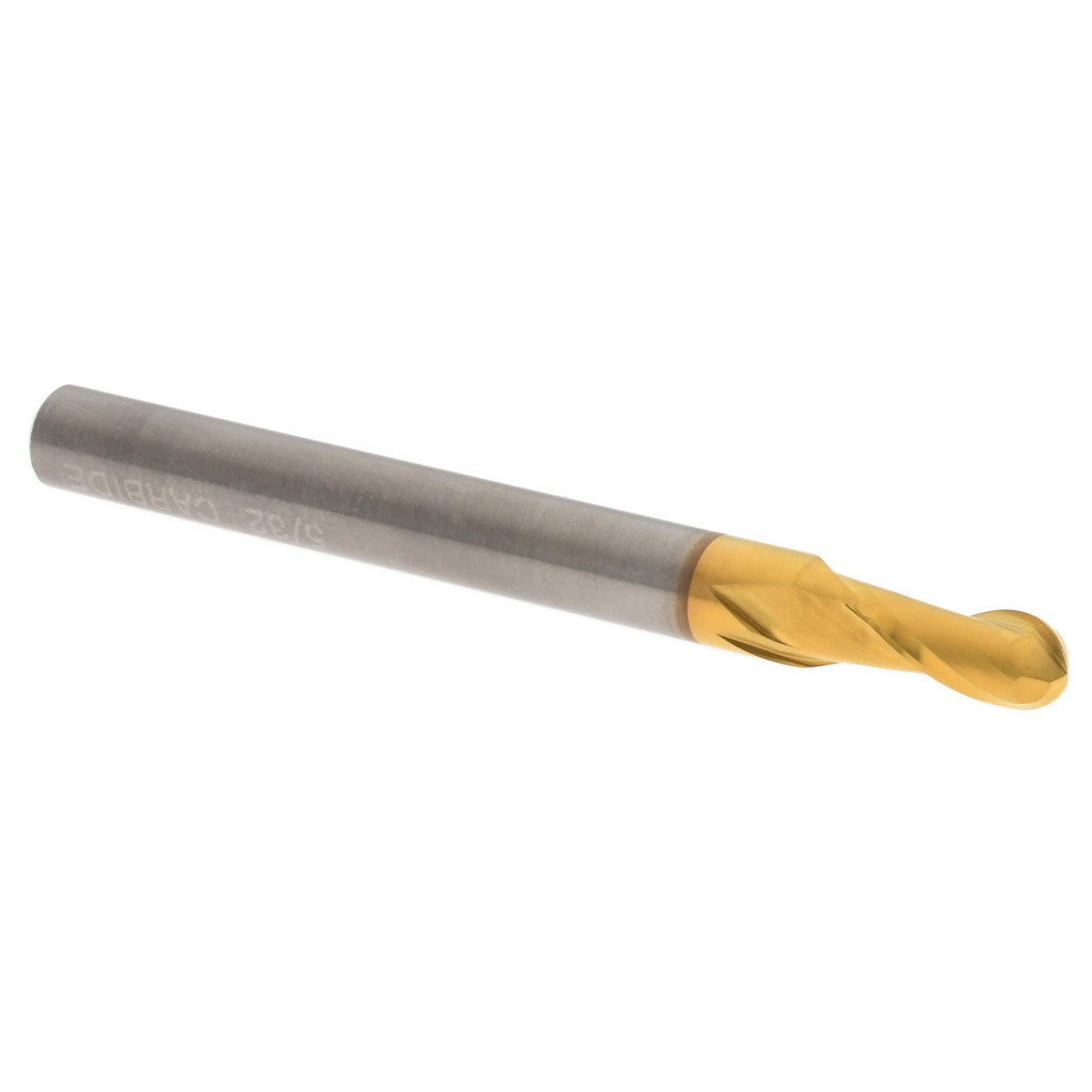 Hertel E699924482 Ball End Mill: 0.1563" Dia, 0.3125" LOC, 2 Flute, Solid Carbide Image