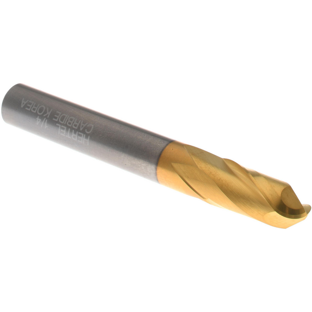 Hertel E699924497 Ball End Mill: 0.25" Dia, 0.5" LOC, 2 Flute, Solid Carbide Image
