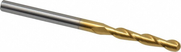 Hertel E6018012 Ball End Mill: 0.1875" Dia, 1.125" LOC, 2 Flute, Solid Carbide Image