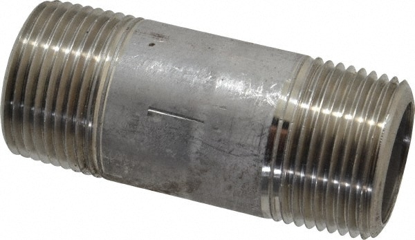 Merit Brass 4516-300 Stainless Steel Pipe Nipple: 1" Pipe, Grade 304 & 304L Image