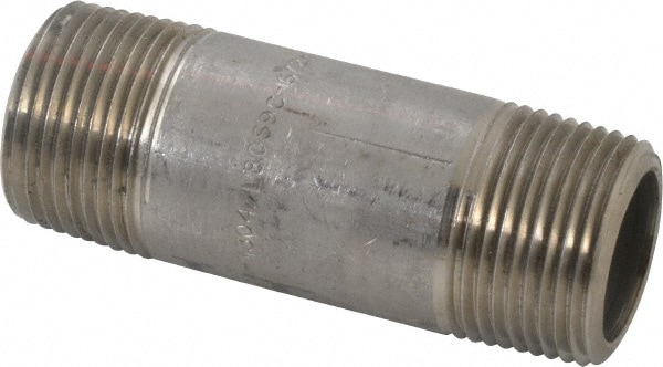 Merit Brass 4516-350 Stainless Steel Pipe Nipple: 1" Pipe, Grade 304 & 304L Image