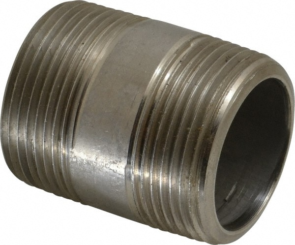 Stainless Steel Pipe Nipple: 1-1/4" Pipe, Grade 304 & 304L