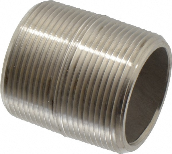 Merit Brass 4524-200 Stainless Steel Pipe Nipple: 1-1/2" Pipe, Grade 304 & 304L Image