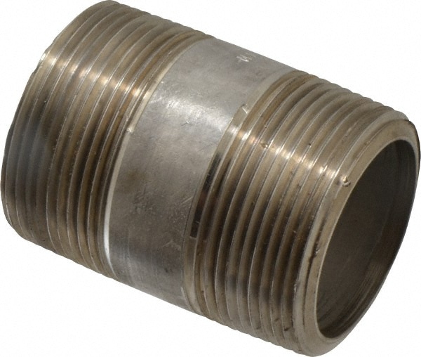 Merit Brass 4524-250 Stainless Steel Pipe Nipple: 1-1/2" Pipe, Grade 304 & 304L Image