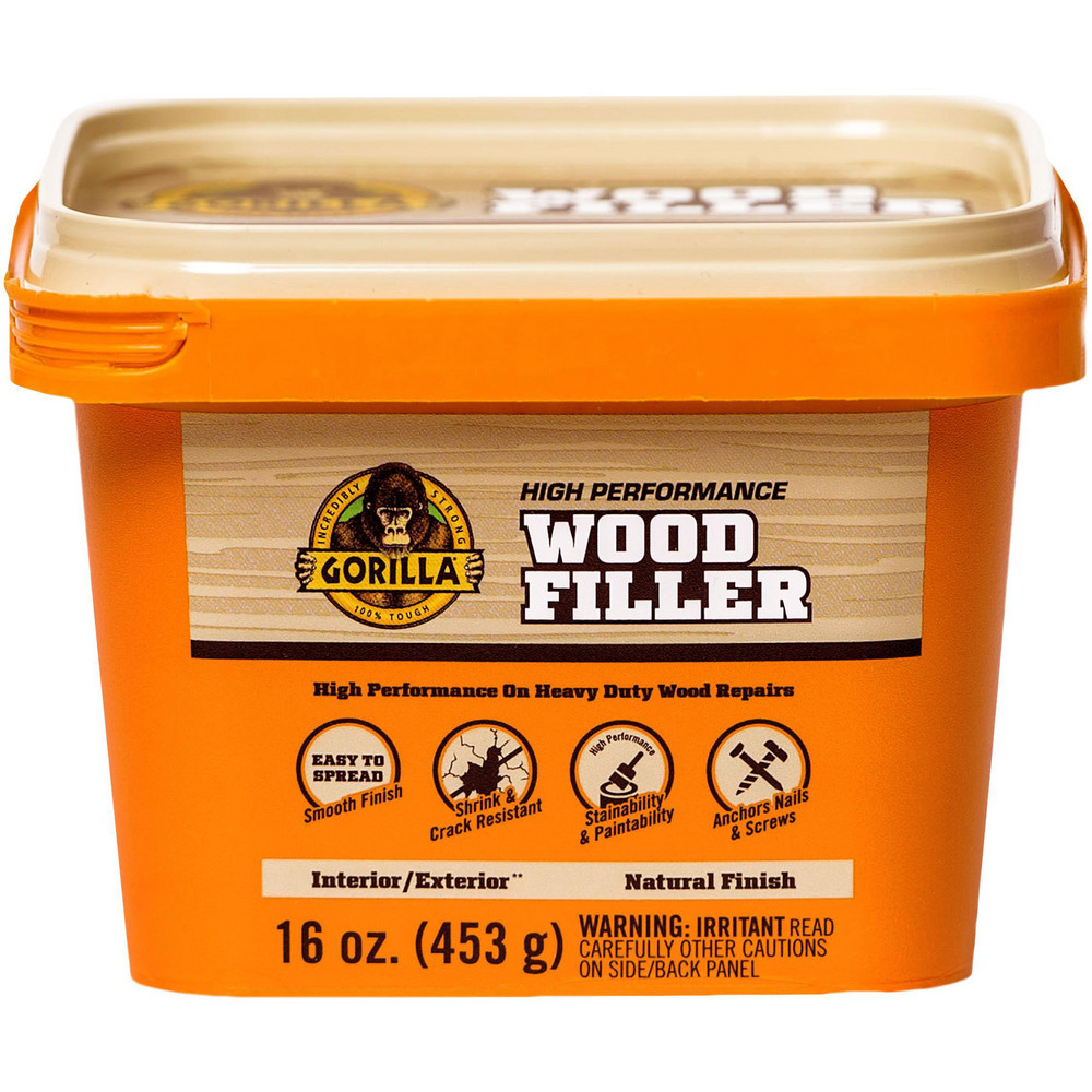 Drywall & Hard Surface Compounds: Product Type: Wood Repair; Color: Natural; Container Size: 16 oz; Container Type: Tub - Natural, 1 sq in  per oz Coverage