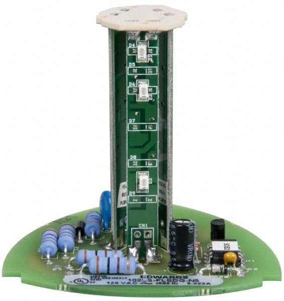 Edwards Signaling 102LS-FLEDG-N5 LED Lamp, Green, Flashing, Stackable Tower Light Module 