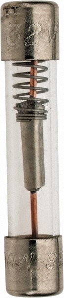 Cartridge Time Delay Fuse: 25 A, 1-1/4" OAL, 1/4" Dia