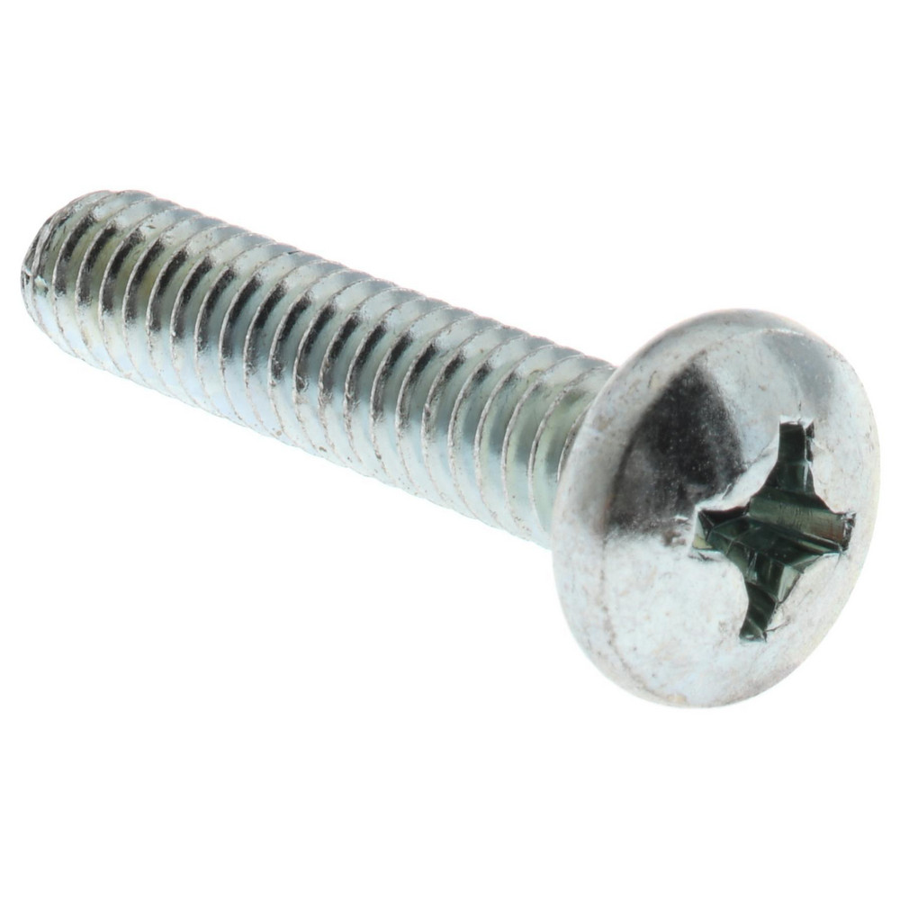 Machine Screw: 1/4-20 x 1-1/4", Pan Head, Phillips