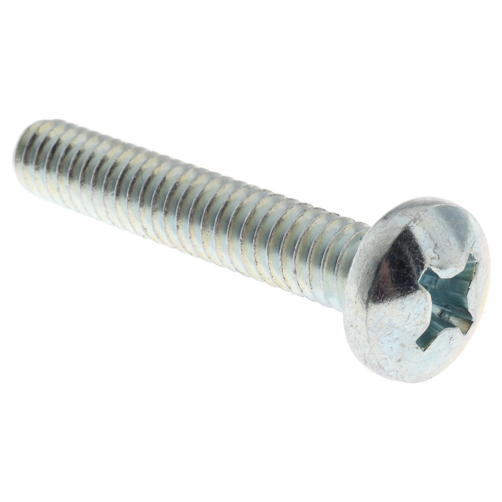 Machine Screw: 1/4-20 x 1-1/2", Pan Head, Phillips
