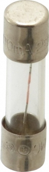 Cartridge Time Delay Fuse: 0.2 A, 20 mm OAL, 5 mm Dia