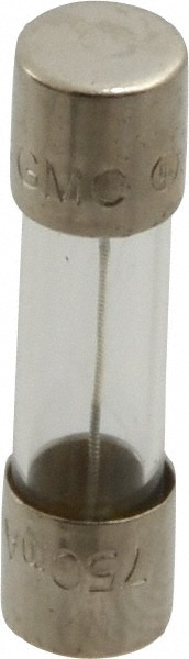 Cartridge Time Delay Fuse: 0.75 A, 20 mm OAL, 5 mm Dia