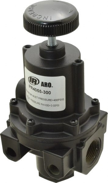 ARO/Ingersoll-Rand PR4055-300 Compressed Air Regulator: 3/4" NPT, 400 Max psi, Diaphragm Operated 