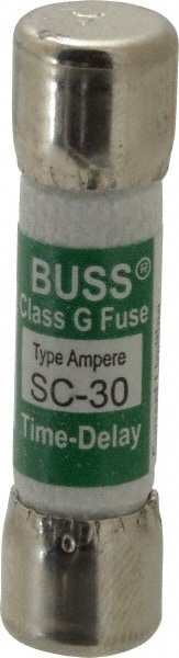 Cartridge Time Delay Fuse: G, 30 A, 10.41 mm Dia