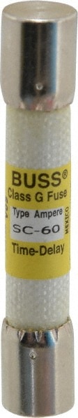 Cartridge Time Delay Fuse: G, 60 A, 10.41 mm Dia