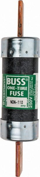 Cooper Bussmann NON-110 Cartridge Fast-Acting Fuse: H, 110 A, 39.6 mm Dia 
