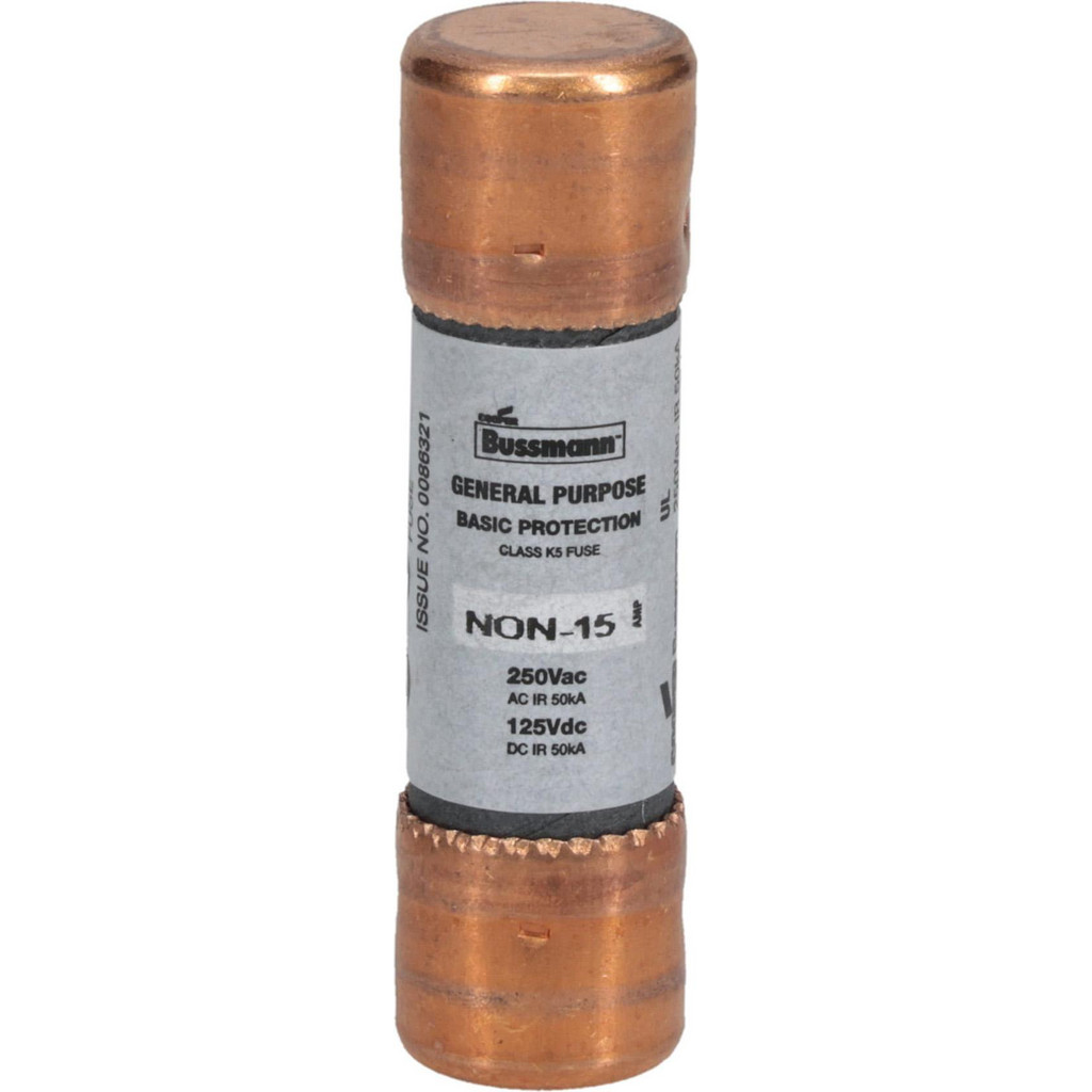 Cooper Bussmann General Purpose Fuse: Fast-Acting, K5, 15 A - 2" OAL | Part #NON-15