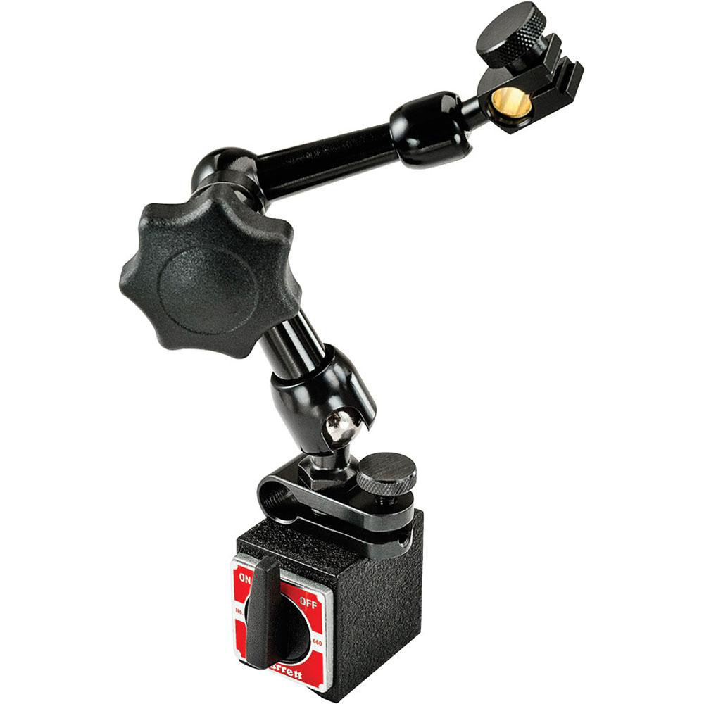 Indicator Positioner & Holder: Fine Adjustment, Includes Base - Articulated Arm, 70 lb Pull, 1-3/16" Base Length, 1" Base Height