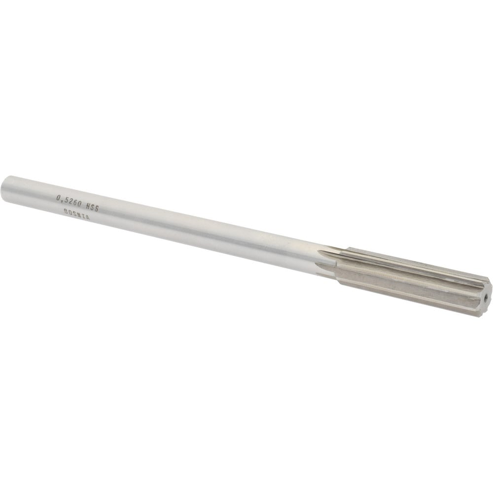 Value Collection SM0405260 Chucking Reamer: 0.526" Dia, 8" OAL, 2" Flute Length, Straight Shank, High Speed Steel Image