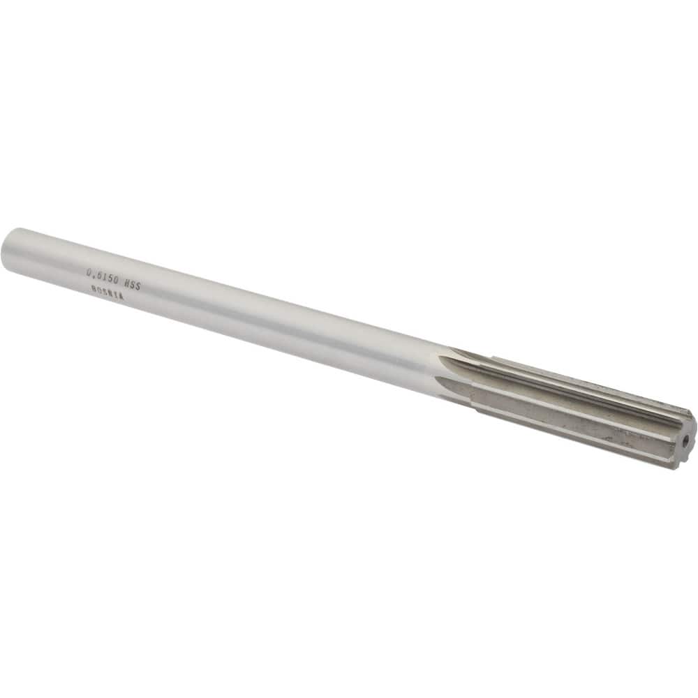Value Collection SM0406150 Chucking Reamer: 0.615" Dia, 9" OAL, 2-1/4" Flute Length, Straight Shank, High Speed Steel 