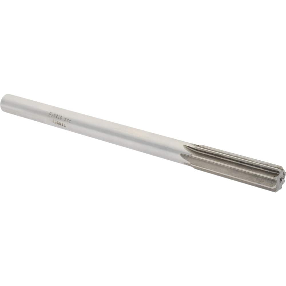 Value Collection SM0406210 Chucking Reamer: 0.621" Dia, 9" OAL, 2-1/4" Flute Length, Straight Shank, High Speed Steel 