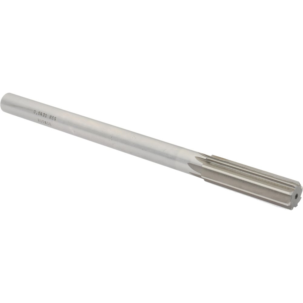 Value Collection SM0406430 Chucking Reamer: 0.643" Dia, 9" OAL, 2-1/4" Flute Length, Straight Shank, High Speed Steel Image