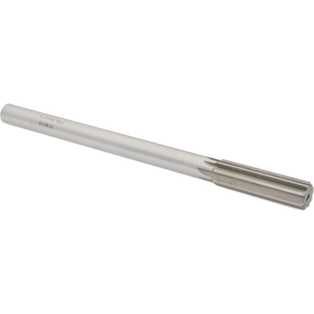 Value Collection SM0406460 Chucking Reamer: 0.646" Dia, 9" OAL, 2-1/4" Flute Length, Straight Shank, High Speed Steel Image