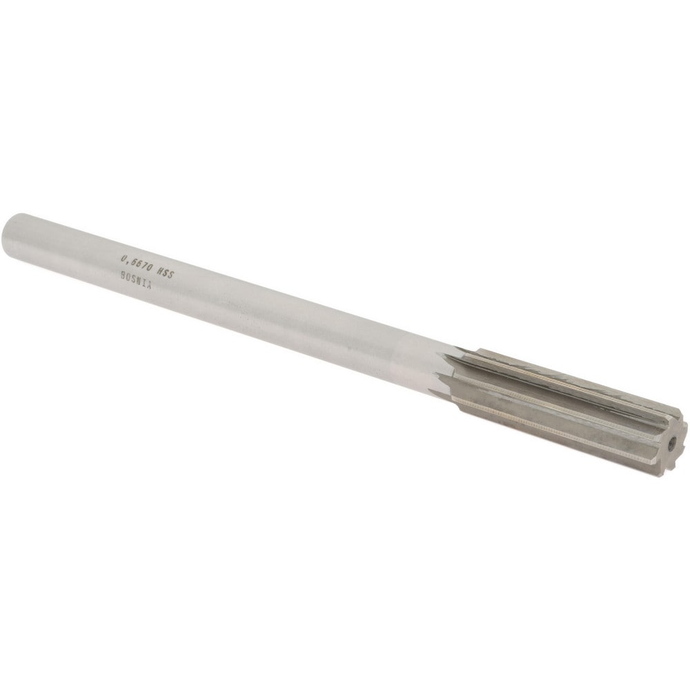 Value Collection SM0406670 Chucking Reamer: 0.667" Dia, 9" OAL, 2-1/4" Flute Length, Straight Shank, High Speed Steel Image