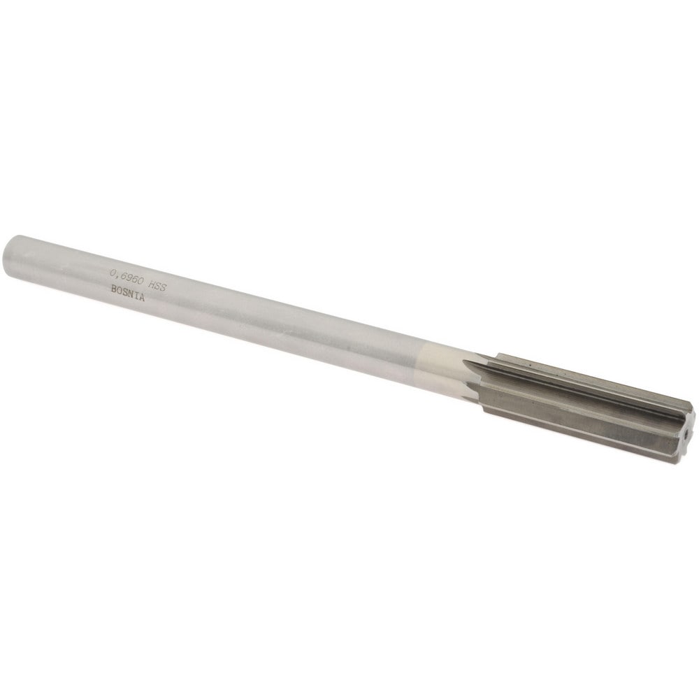 Value Collection SM0406960 Chucking Reamer: 0.696" Dia, 9" OAL, 2-1/4" Flute Length, Straight Shank, High Speed Steel Image