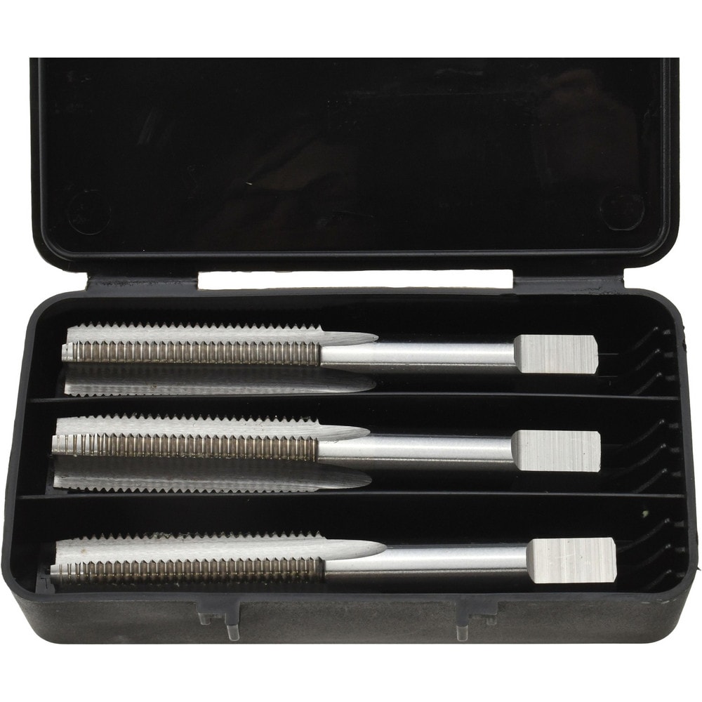 Tap Set: Metric Fine, 4 Flute, High Speed Steel, Bright Finish