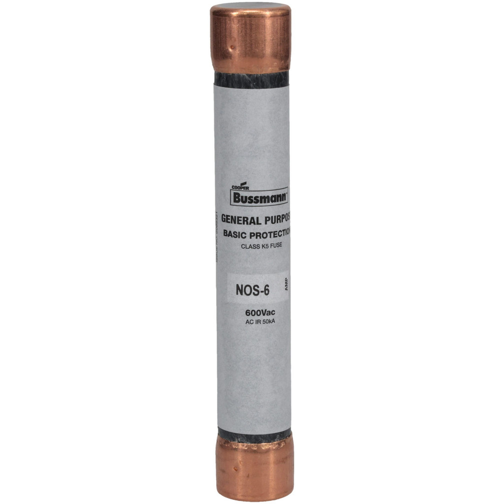 Cooper Bussmann General Purpose Fuse: Fast-Acting, K5, 600 V, 6 A - 5" OAL | Part #NOS-6