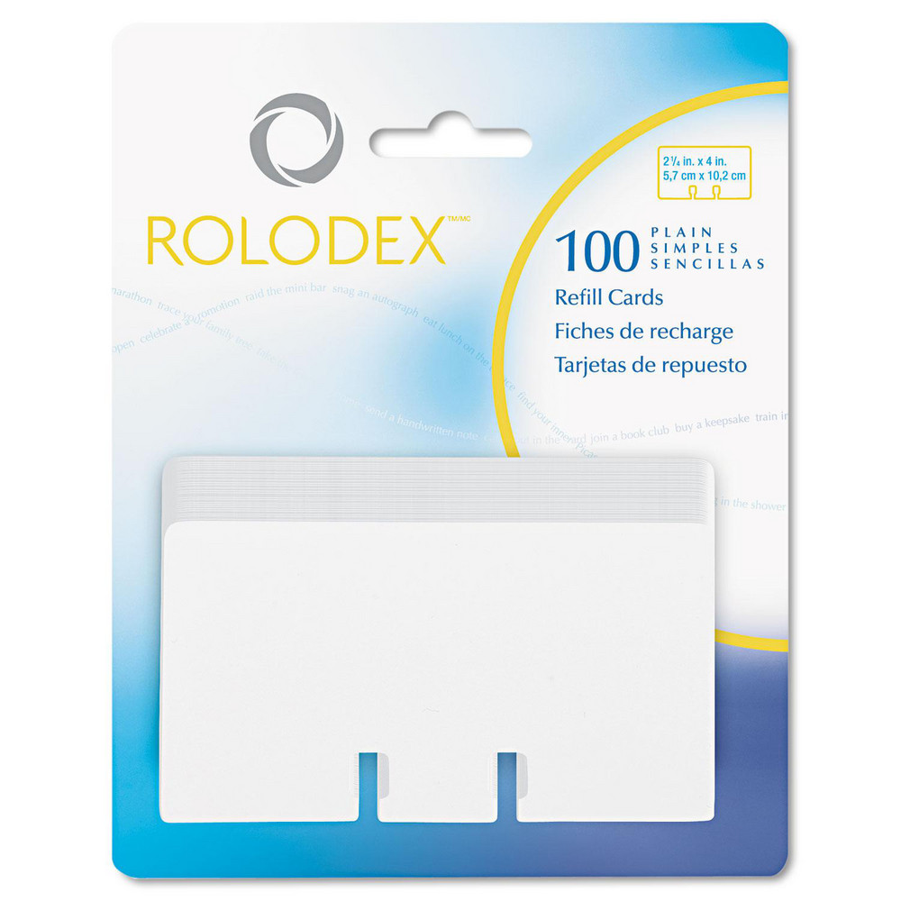 Rolodex - Pack of (100), Refills for Rotary | MSC Direct