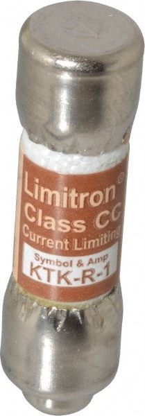 Cooper Bussmann KTK-R-1 Cartridge Fast-Acting Fuse: CC, 1 A, 10.3 mm Dia Image