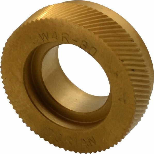 Standard Knurl Wheel: 1" Dia, 90 ° Tooth Angle, 30 TPI, Diagonal, Cobalt