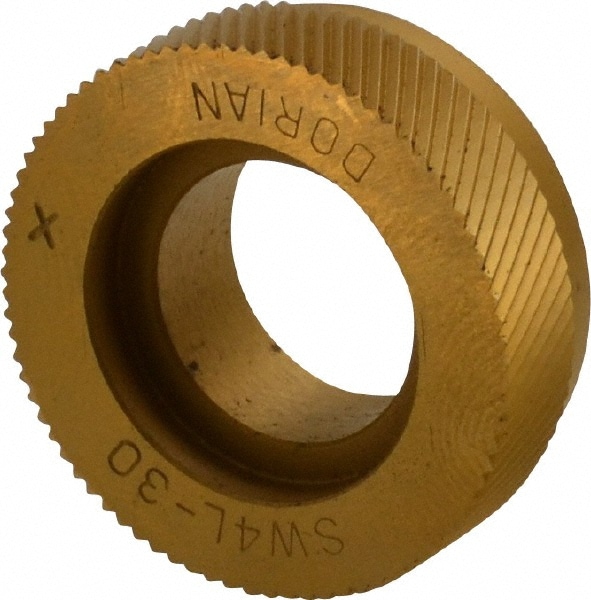 Standard Knurl Wheel: 1" Dia, 90 ° Tooth Angle, 30 TPI, Diagonal, Cobalt