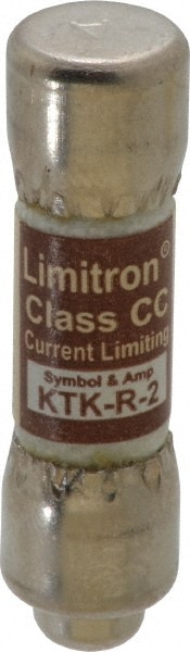 Cooper Bussmann KTK-R-2 Cartridge Fast-Acting Fuse: CC, 2 A, 10.3 mm Dia Image