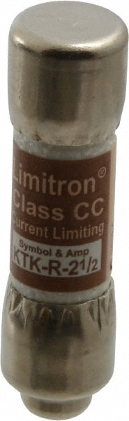 Cooper Bussmann KTK-R-2-1/2 Cartridge Fast-Acting Fuse: CC, 2.5 A, 10.3 mm Dia Image