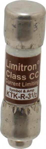 Cooper Bussmann KTK-R-3-1/2 Cartridge Fast-Acting Fuse: CC, 3.5 A, 10.3 mm Dia Image