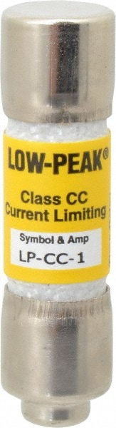 Cooper Bussmann LP-CC-1 Cartridge Time Delay Fuse: CC, 1 A, 10.3 mm Dia 