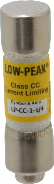 Cooper Bussmann LP-CC-1-1/4 Cartridge Time Delay Fuse: CC, 1.25 A, 10.3 mm Dia Image