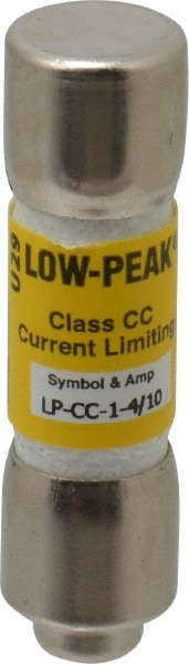 Cooper Bussmann LP-CC-1-4/10 Cartridge Time Delay Fuse: CC, 1.4 A, 10.3 mm Dia Image