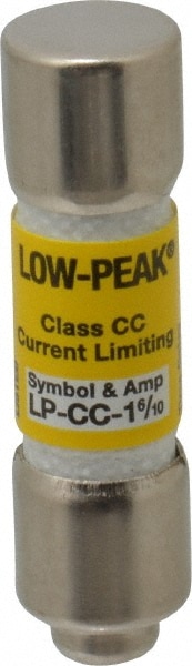 Cooper Bussmann LP-CC-1-6/10 Cartridge Time Delay Fuse: CC, 1.6 A, 10.3 mm Dia 