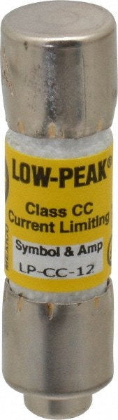 Cooper Bussmann LP-CC-12 Cartridge Time Delay Fuse: CC, 12 A, 10.3 mm Dia Image