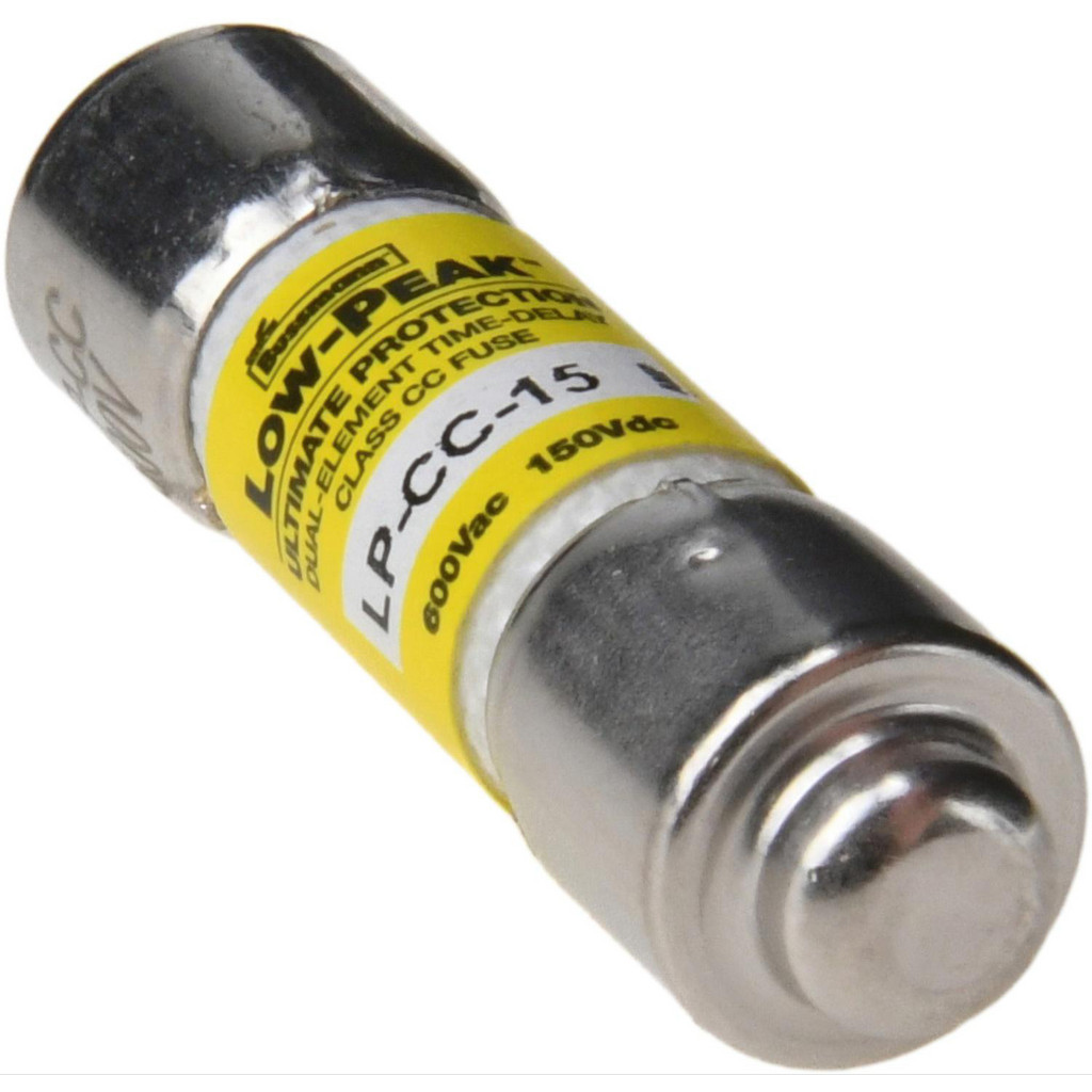 Cooper Bussmann General Purpose Fuse: Time Delay, CC, 15 A - 1-1/2" OAL | Part #LP-CC-15