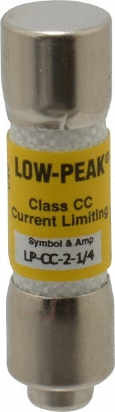 Cooper Bussmann LP-CC-2-1/4 Cartridge Time Delay Fuse: CC, 2.25 A, 10.3 mm Dia Image