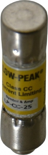 Cooper Bussmann LP-CC-25 Cartridge Time Delay Fuse: CC, 25 A, 10.3 mm Dia Image