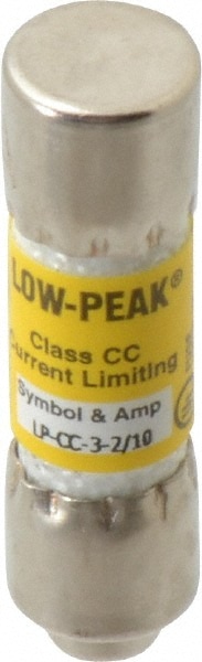 Cooper Bussmann LP-CC-3-2/10 Cartridge Time Delay Fuse: CC, 3.2 A, 10.3 mm Dia Image