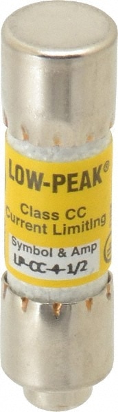 Cooper Bussmann LP-CC-4-1/2 Cartridge Time Delay Fuse: CC, 4.5 A, 10.3 mm Dia Image