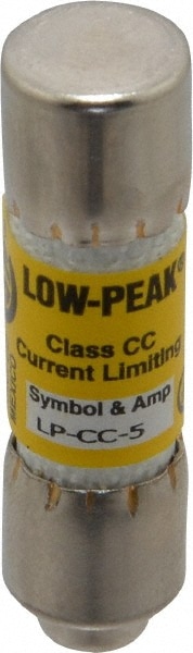 Cooper Bussmann LP-CC-5 Cartridge Time Delay Fuse: CC, 5 A, 10.3 mm Dia Image